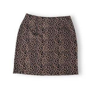 Briggs Vintage Leopard Print High Waist Pencil Mini Skirt Retro Animal Print